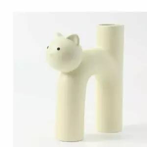 테이블화병 도자기 꽃병(밀크크림) 디자인화병 디자인꽃병