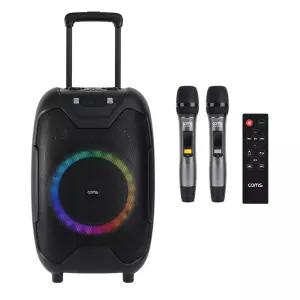 이동식 앰프 스피커 마이크 무선 2개 세트 버스킹 강의용 학원 학교 수업용 행사용 휴대용 캐리어 / 이동형 엠프 WISEKY600