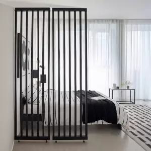 마켓리더 아트월 스트라이프 무타공 침실 공간분리 가벽 파티션 402