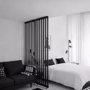 마켓리더 아트월 스트라이프 무타공 침실 공간분리 가벽 파티션 582