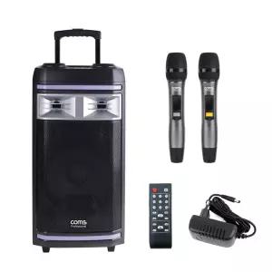 이동식 앰프 스피커 세트 마이크 무선 2개 포함 강의용 수업용 버스킹 야외 공연 행사용 / 캐리어 엠프 WISECR400P