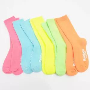 [베스트TOP100] 큰아이 작은아이 원사이즈 형광 양말 130-230mm 착용