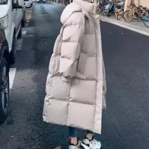 [옷은날개] 멀티 포켓 베이직 컬러 후드 스타일 롱패딩 점퍼