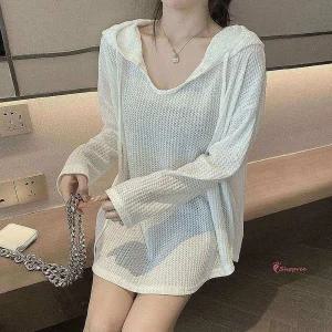 루즈핏후드 얇은 긴팔 트임 오버핏 간절기 후드티 가벼운 편한우드efg291