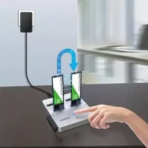 듀얼 복제기 하드 클론기 도킹 SSD HDD 복사기 프로토콜 드라이브