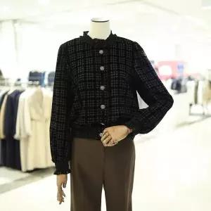 [미니멈]벨벳 체크 블라우스 MXDAWB1170M_P377640850