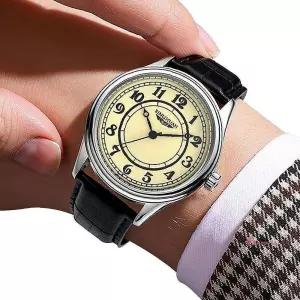 라운드시계바늘 아날로그 가죽 초바늘 학생 패션 자인 메탈 손목 수능 수험 청소년 초시계 주니어 정장efg8