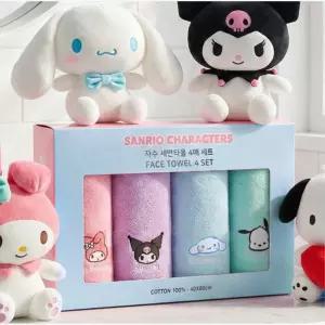 산리오 자수 수건 4종세트 어린이 행사선물 유치원준비물 아동선물