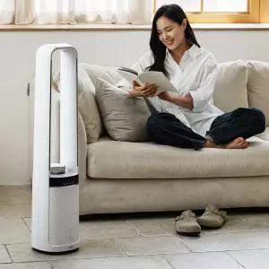 한경희 날개없는 타워형 리모컨 선풍기 LED 무드등 NF4500