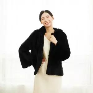 코펜하겐퍼 휘메일 후드 밍크코트 국내생산 본사직영 WJN2024BLHD70