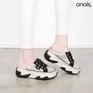 [아나이스] 메쉬 통굽 뮬 스니커즈 6cm_26S145