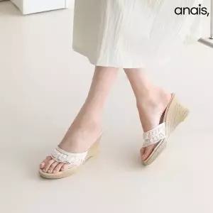 [아나이스] 국산 레이스 웨지 뮬슬리퍼 7cm_26S150