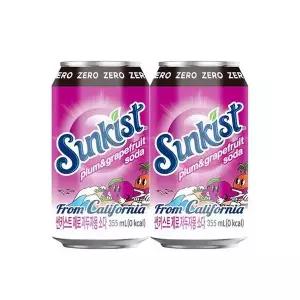 [셀러허브]썬키스트 제로 자두자몽 소다 355ml 48캔 (S44234429)