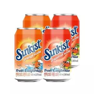 [셀러허브]썬키스트 355ml 오렌지 + 자몽 총 48캔 (S44234379)