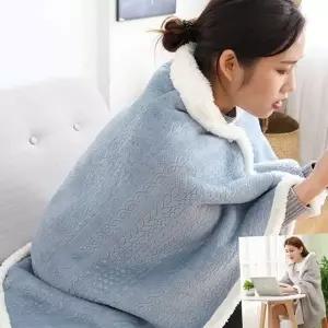 초극세사 무릎 담요 포근한 따뜻한 소파 양털 무릎 담요 겨울 캠핑용 비상용 이불