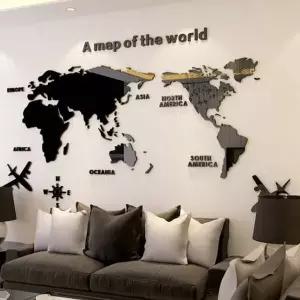 (테이프 RE93QR53 제공) 대형 아크릴 3D 세계지도 입체장식 카페 교회 셀프 인테리어 아이방꾸미