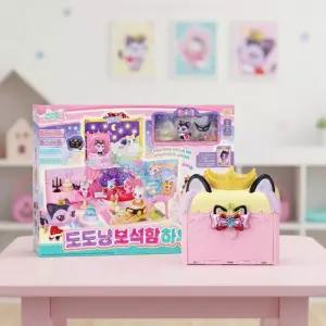 위시캣 도도냥 보석함 하우스 인형의집 고양이 캐릭터 파티 역할 소꿉놀이 피규어 가방 여아