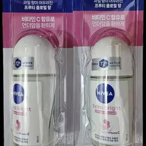 [셀러허브]니베아 데오드란트 롤온 엑스트라 브라이트 50ml / 2개 x2SET (AD) (S33557187)