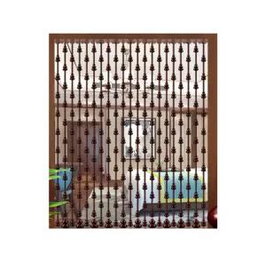 빈티지 비즈 발 커튼 나무 구슬 시골 집 공간 분리 우드 현관 문 호리병 중국집 블라인드