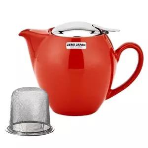 제로제팬 도자기 티포트 라운드 토마토 580ml 티팟 차주전자