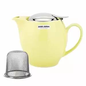 제로제팬 도자기 티포트 라운드 레몬옐로우 580ml 티팟 차주전자