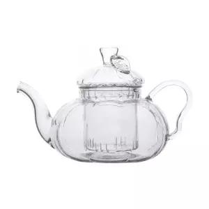 호박 내열 유리 티포트 600ml 티팟 차주전자