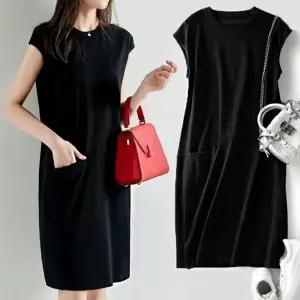 여성 데일리 반팔 쿨링 시원한 오버핏 롱 원피스 치마