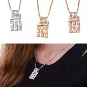 14Kgp 볼드 스퀘어 큐빅 럭셔리 패션 목걸이 악세사리