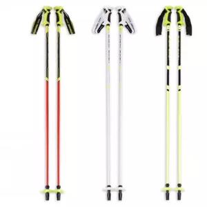 조절식 스키폴 텔레스코픽 길이조정 합금스틱 형광색 화이트 스키장 남녀겸용