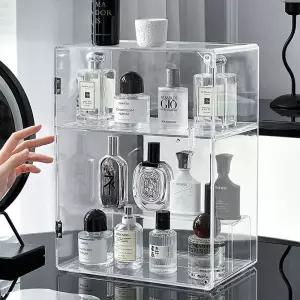 향수 진열장 쇼케이스 2단 장식장 수납장 보관함 투명