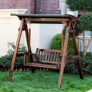 야외 그네의자 원목 카페 정원 흔들벤치 테라스 펜션 조립식 라탄 감성 우드체어