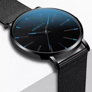 제네바 메탈 비즈니스 남자 아날로그 초시계 패션 바늘 손목