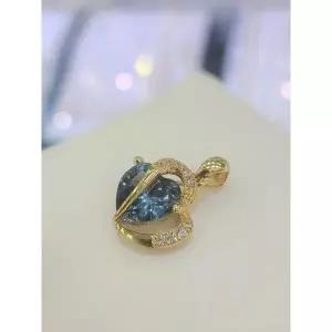 [하프클럽/] 세이브존05 14k 아쿠아마린 하트 펜던트 GPANRB81