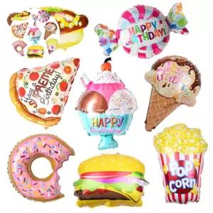 음식 푸드 간식 8종 호일풍선 모음전 은박 파티용품