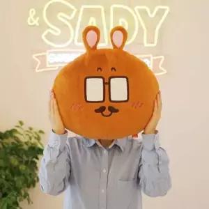 마조앤새디 남편 얼굴 쿠션 웹툰 캐릭터 곰돌이