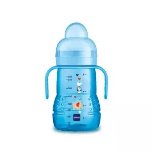 유아용 MAM 트레이너 시피 컵 1-3 8온스. 엑스트라 소프트 스파우트 흘림 방지 젖꼭지 미끄럼 손잡이가