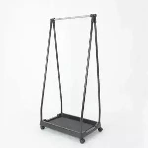 888행거 AKM073Q1 이동식 선반형 옷걸이행거 블랙
