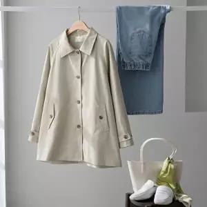 [마담4060][리센] 자켓 중년여성 데일리 레글런싱글트렌치 -YLJK2603003-