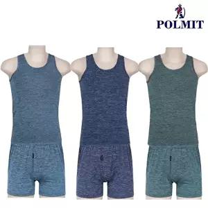 [폴밋]폴밋 PMT-369(2)외 국산 인견 남성 빅사이즈 트렁크 팬티 런닝세트 총 6매입