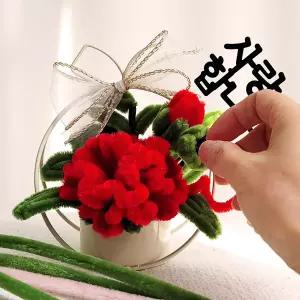 DIY 키트 모루 카네이션 꽃바구니 만들기 어버이날 선물