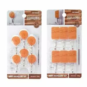 ( BKW462Z3 우드행거 미니사각 바둑알 선택 18P ) 옷걸이 옷걸이행거 벽걸이 벽행거 행어 벽고리 흡착고리