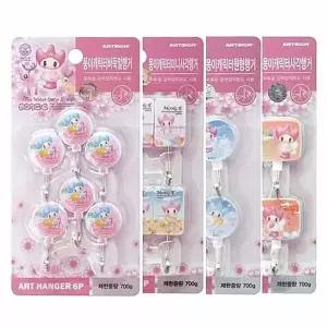 ( VII385S2 몽이캐릭터 행거 걸이 4포장 4종선택 ) 옷걸이 옷걸이행거 벽걸이 벽행거 행어 벽고리 흡착고리