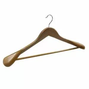 어깨패드 BRE146U6 양복 자켓 코트 나무 행거 원목 옷걸이 1P 매장