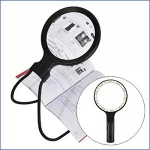호환  510X 핸즈프리 확대경 조절 목걸이형 LED 확대경 시계 수리 책 읽기용