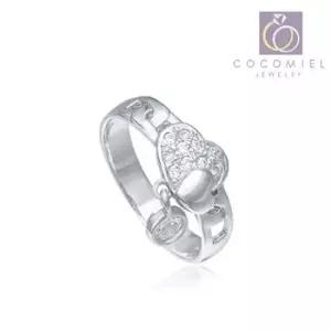 얇은반지 트윈 하트 딸랑이 커플링 우정 실버반지 은반지 R-49