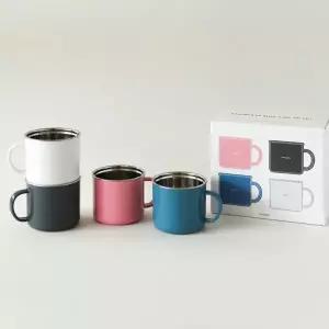 데일리라이크 캠핑 백패킹 휴대용 스텐 머그컵 300ml 4p 세트 MNS