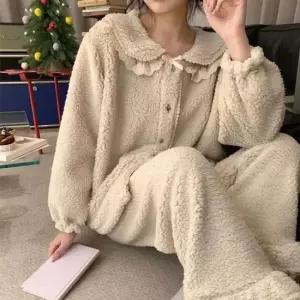 잠옷세트 겨울 수면잠옷세트 방한 뽀글이잠옷 따뜻한 캠핑잠옷