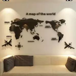 (테이프 ZG22VD59 제공) 세계지도 입체 아크릴 스티커 교회 선교 장식 카페 사무실 벽 장식 인테