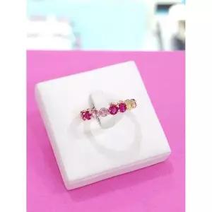 [하프클럽/ 주얼리] 세이브존05 Pretty 큐빅 오링반지(멀티핑크)1 RD24030022