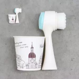 양면 얼굴솔 세안브러쉬 해면 블루 거품브러쉬 해면